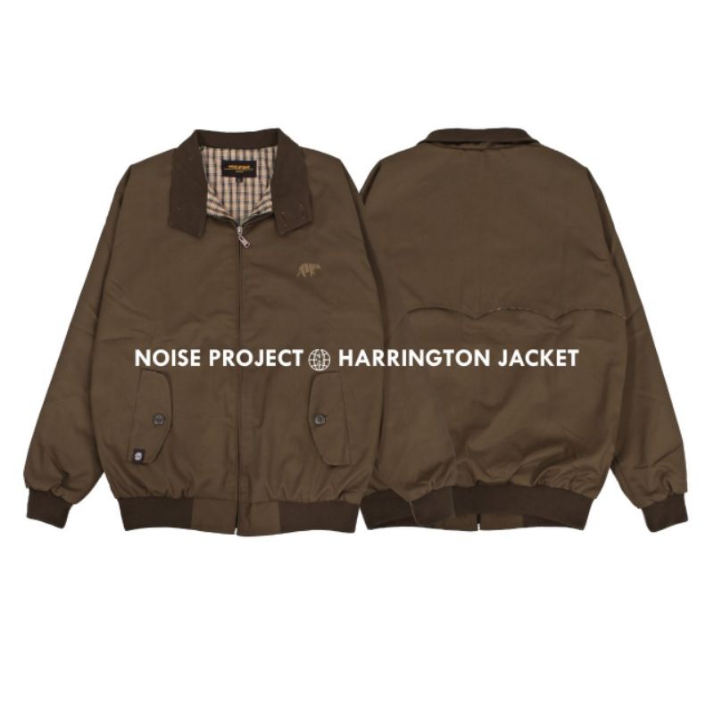 JACKET BOMBER HARRINGTON ORIGINAL WOLV x NOISE PROJECT PRIA WANITA