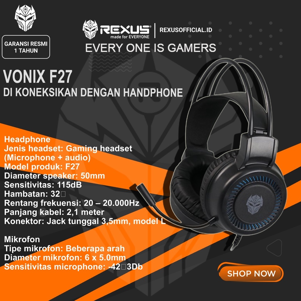 Headset gaming hp hanset gaming Headphone gaming microphone mic  Iphone PC murah ori original Rexus 