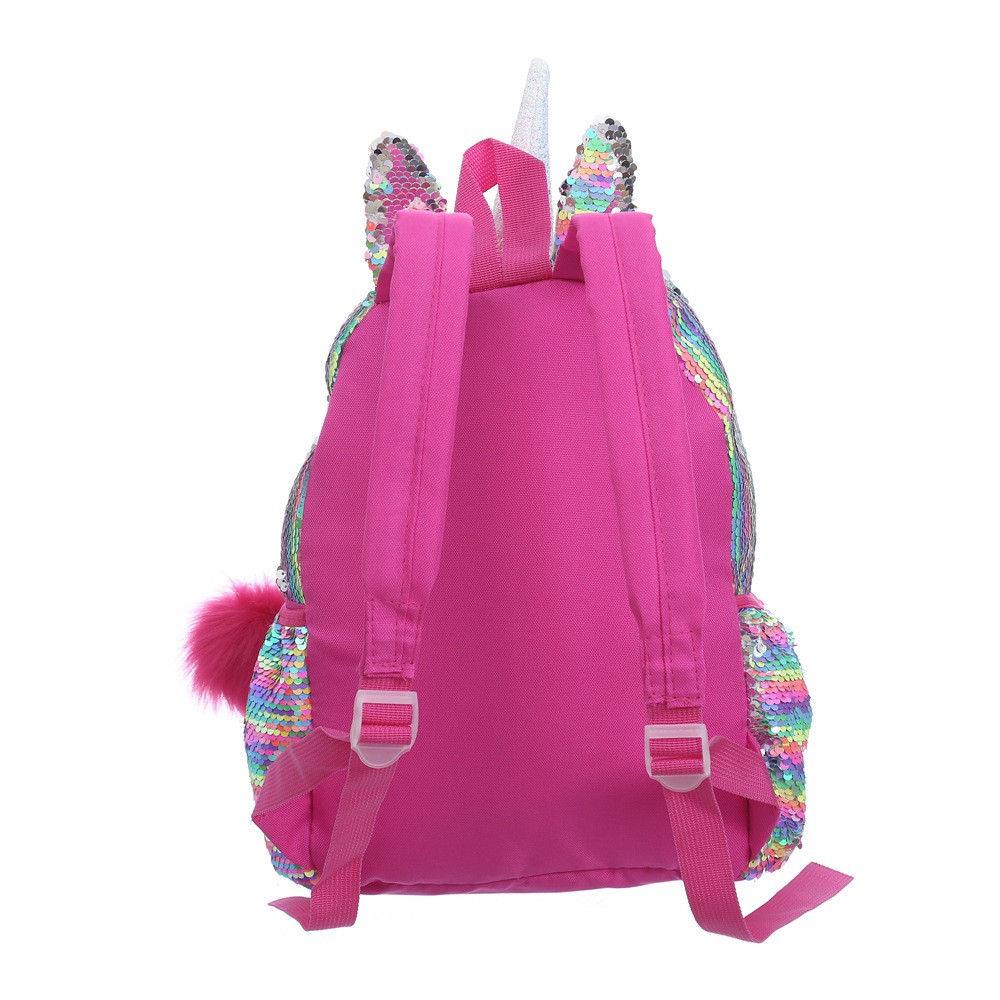 Ransel Sequin Unicorn pom TU023 Tas sekolah tk sd anak perempuan backpack