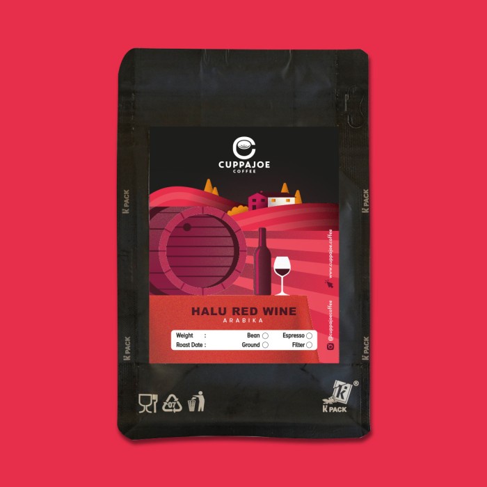 

Kopi-Biji- Kopi Arabika Halu Red Wine 100 Gram (Biji/Bubuk) - Biji -Biji-Kopi 750 Minuman-Makanan-