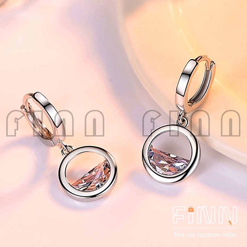 Anting Perak Sterling Wanita Fashion Aksen Berlian Aksesoris Gaya Korea