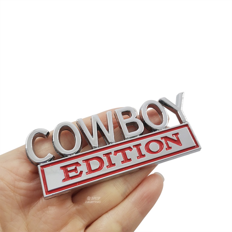 1pc Stiker Emblem Logo Koboi Bahan Metal Untuk Dekorasi Mobil