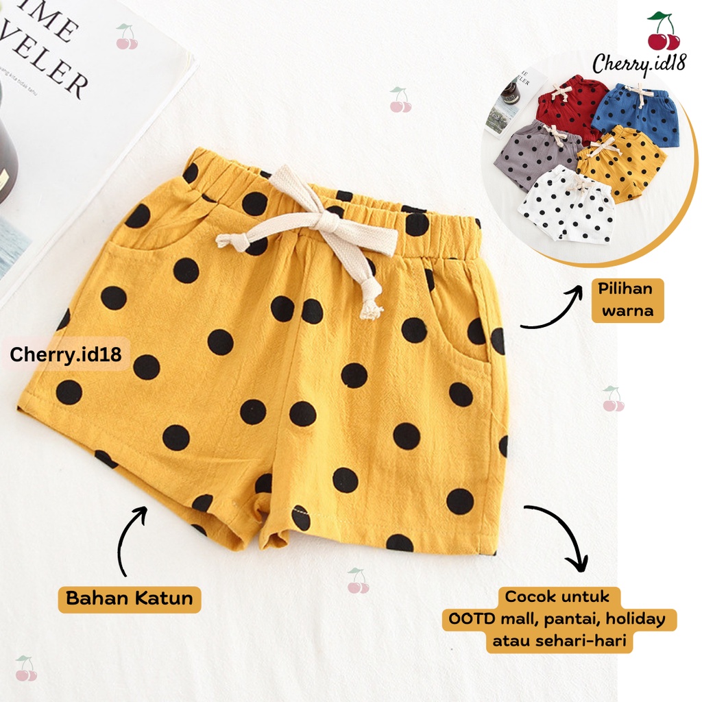 Cherry COD Hotpants Cewek Import / Hotpen Anak Perempuan / Celana Pendek Anak Perempuan CP05