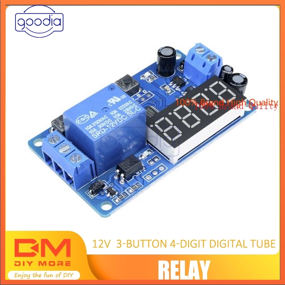 Modul Relay Timer Digital Led Plc Dc 12v Untuk Kapal/Cod