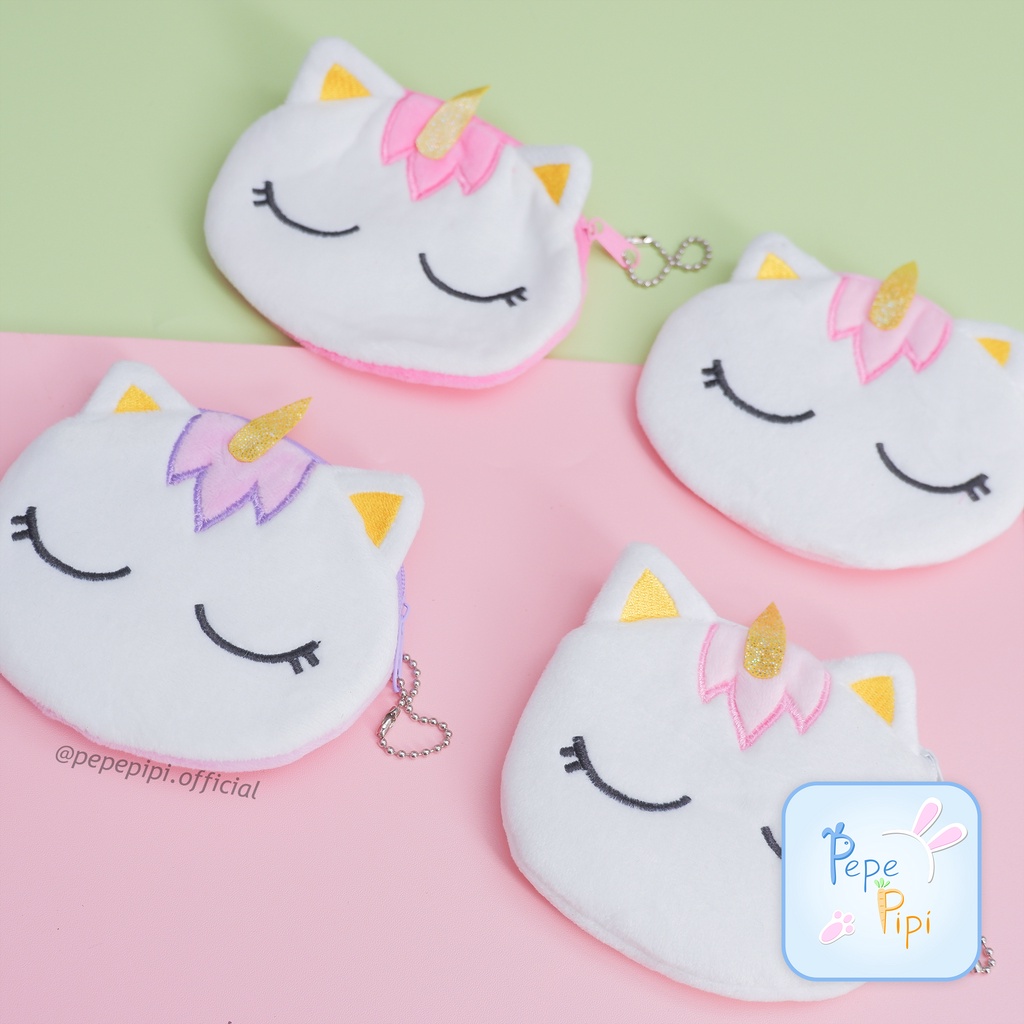 Dompet Koin Plushy Unicorn Pouch Dompet Kecil littel pony kuda pony