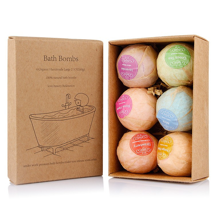 Bath Bombs Salt Sabun Mandi Bathtube Bubble Essential Oil Isi 6 Pcs