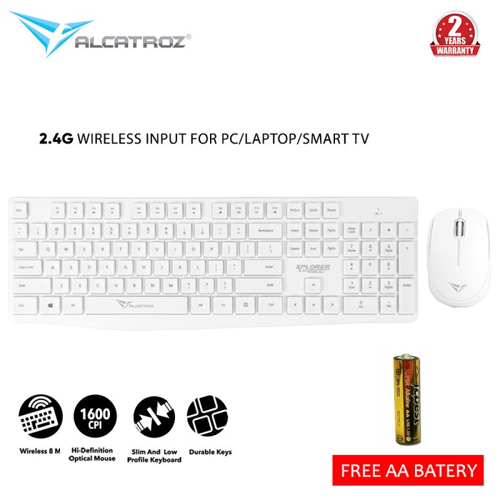 Alcatroz Wireless Combo Keyboard Mouse Xplorer Air 6600