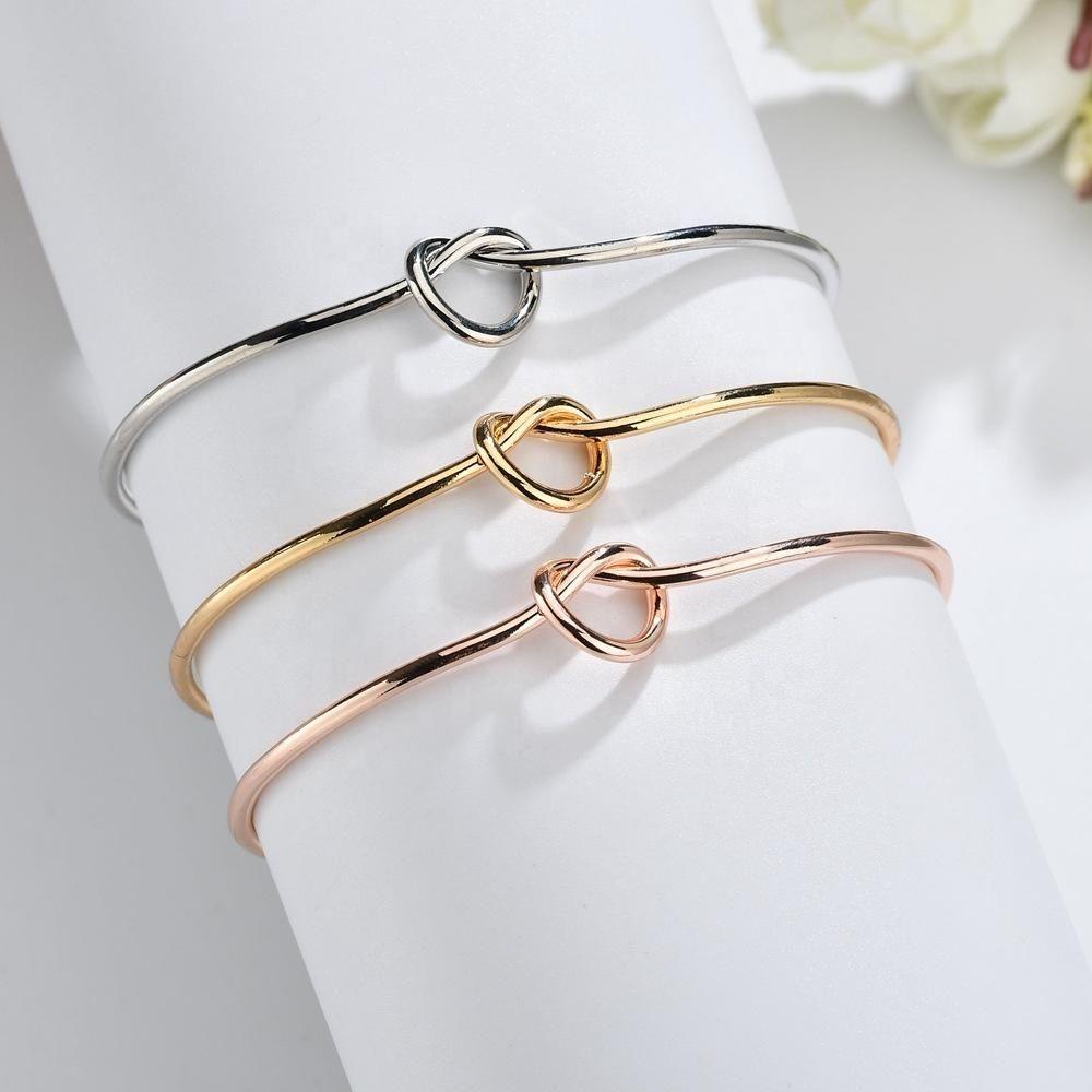 Lily Cinta Simpul Gelang Fashion Perhiasan Sederhana Hadiah Lamaran Bridesmaid Adjustable Ikat Simpul
