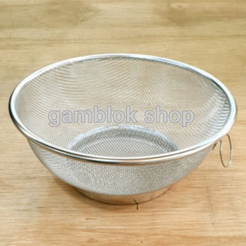 Saringan Tirisan Strainer Bulat Stainless Steel SUS304/Strainer 18x7cm