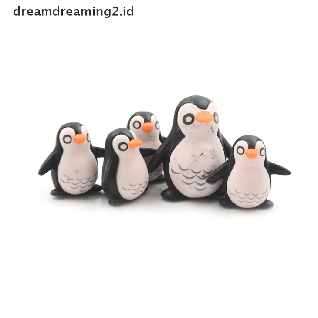 5pcs Ornamen Miniatur Penguin Untuk Dekorasi Rumah Boneka