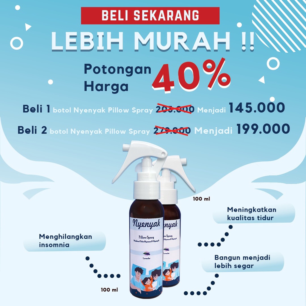 Pillow Spray NYENYAK Membuat Tidur Terasa Nyaman dan Nyenyak 100ml