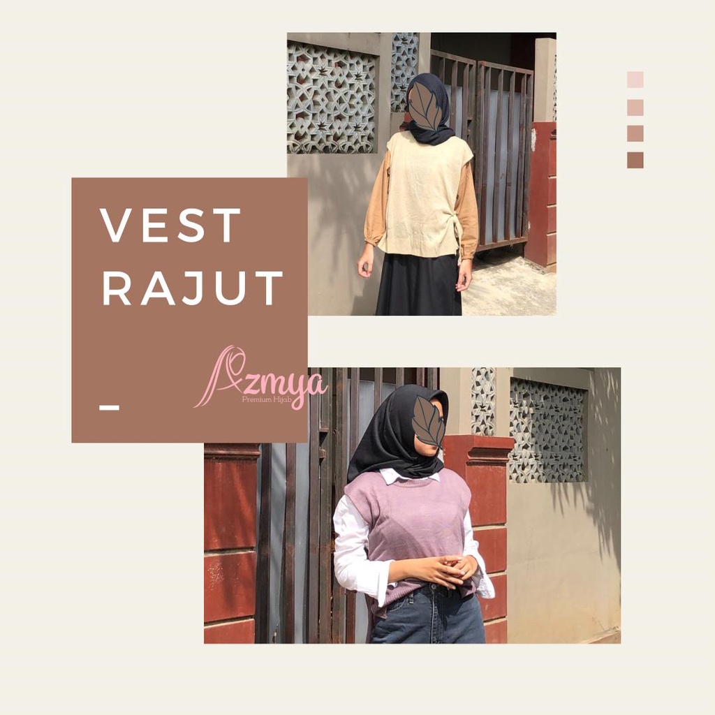 Rompi Vest Rajut Import Tali Samping