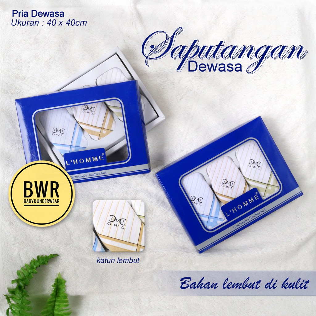 [ 6pc ] Sapu Tangan DEWASA Pria | Saputangan Warna MUDA Berkualitas - Bwr