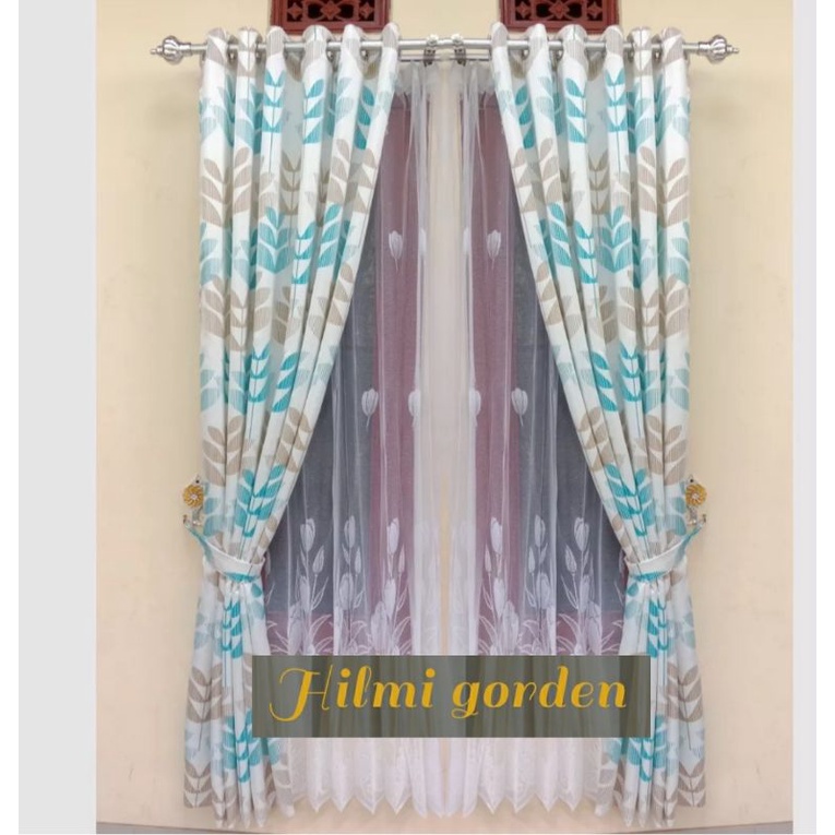 GORDEN MINIMALIS SATEN BRIDAL KARAKTER AMANADA KUNING HIJAU PINK GORDEN HORDENG TIRAI MURAH HIASAN R