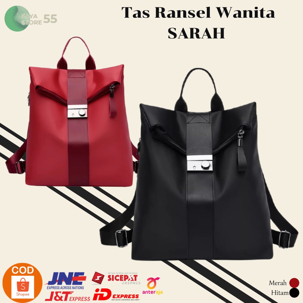 SARAH - Tas Ransel/Tas Ransel Wanita/Tas Ransel Wanita Korea/Tas Ransel Wanita Murah