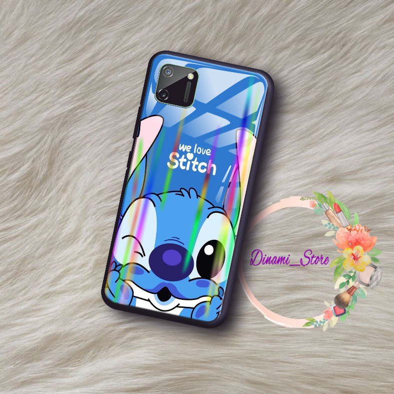 back case glass aurora Stitch Oppo A3s A1k A5 A9 2020 A7 F9 A5s A31 A52 a53 A92 A37 A57 A59 DST372