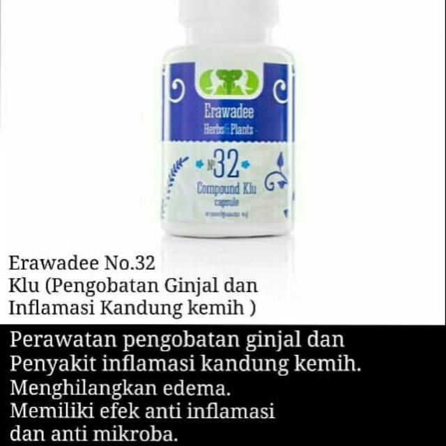 

Erawadee No.32 Klu (Pengobatan Ginjal dan Inflamasi Kandung kemih )