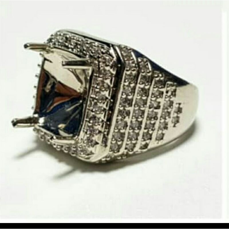 Cincin Emban Ring Microsetting Desain Perak Full Sircon