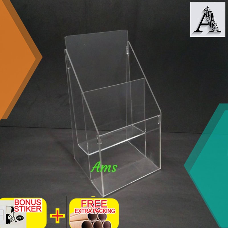Grosir Tempat brosur susun /Akrilik brosur A6 susun