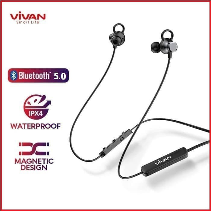 Vivan - Headset Earphone Wireless Bluetooth Sports Stereo S15 Waterproof