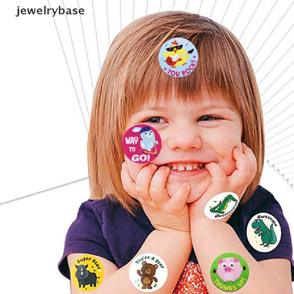 500pcs / set Stiker Motif Kartun Hewan Tahan Air Untuk Anak Laki-Laki Dan Perempuan