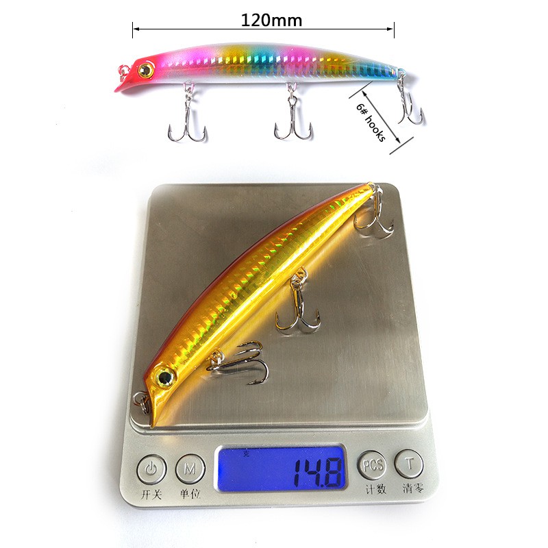 1Pcs Popular Popper Minnow Umpan Pancing 12cm 15g Swimbait Fishing Lure Floating Bass Wobbler Ikan Bass Wobbler Kail Bait Memancing Tackle