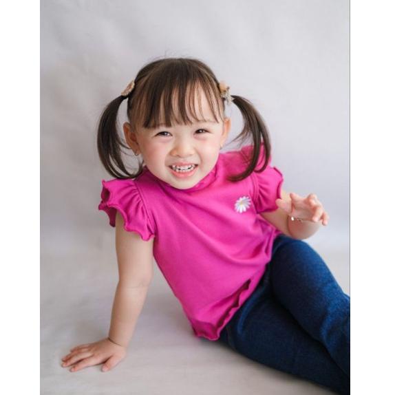 {KWN.26Au22ѕ} Kaos Rib Anak 6 Bln - 5 Thn Rib Top Daisy Flamingo
