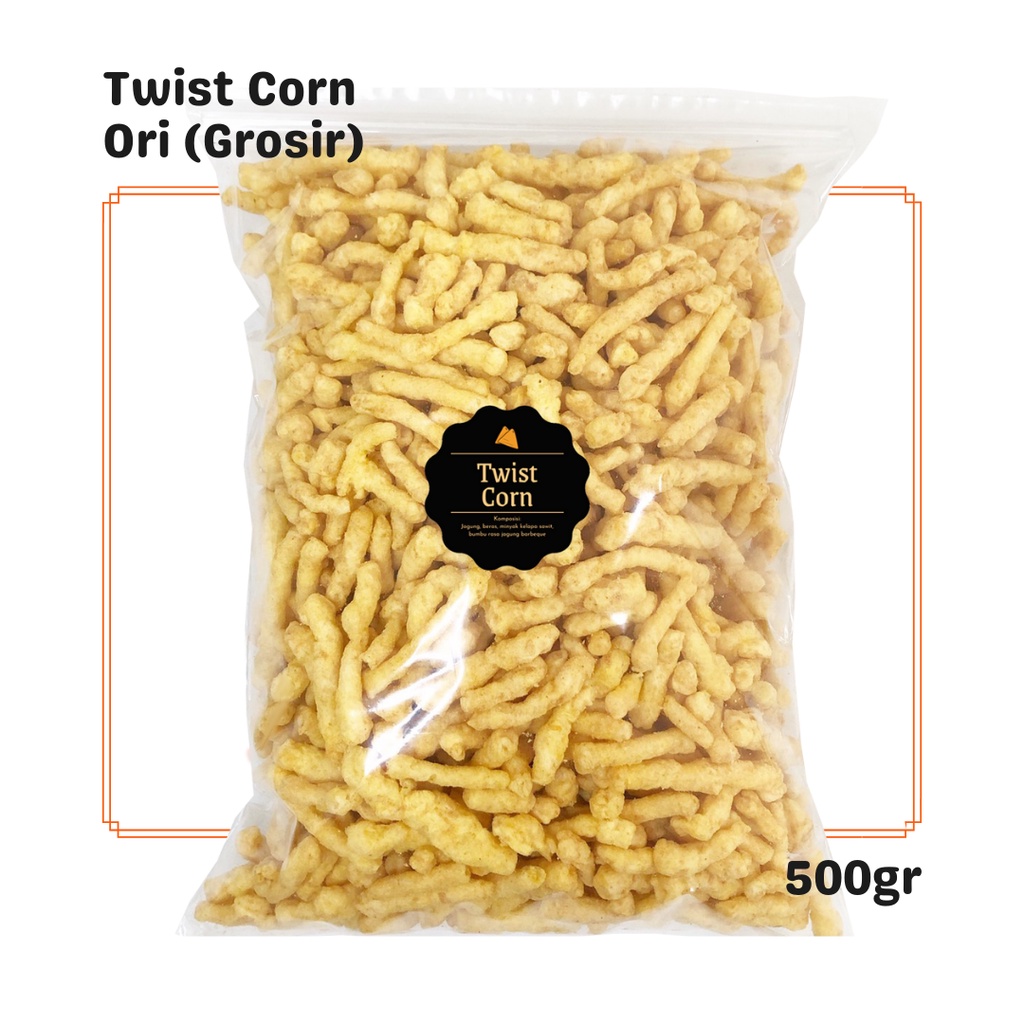 

Snack Twist Corn Ori (Grosir) 500gr / Snack Cemilan Camilan Kilo Kiloan / Asin Gurih / Cheetos