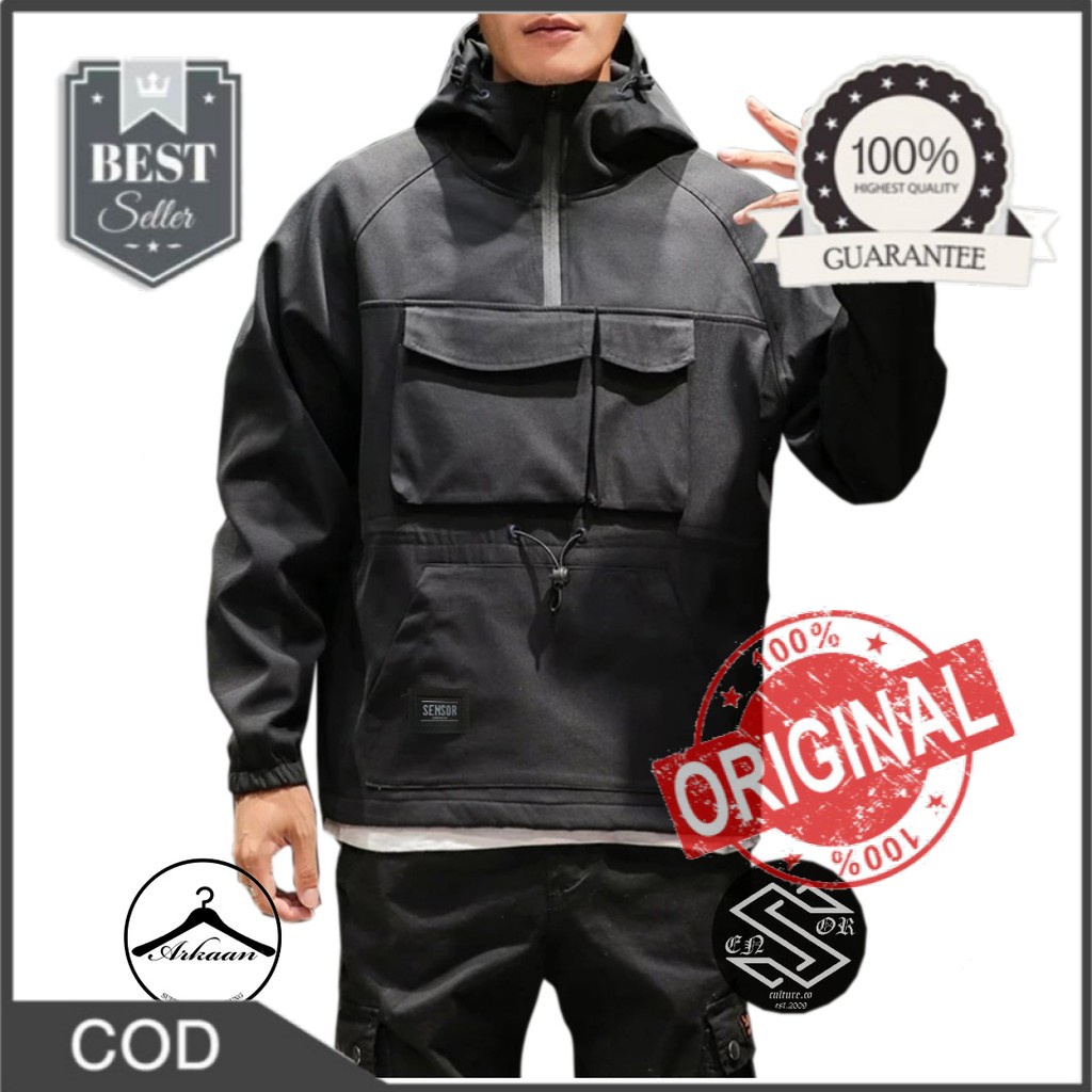[COD] AKN JAKET CAGOULE PRIA / JAKET KANTONG DORAEMON ORIGINAL SENSOR #