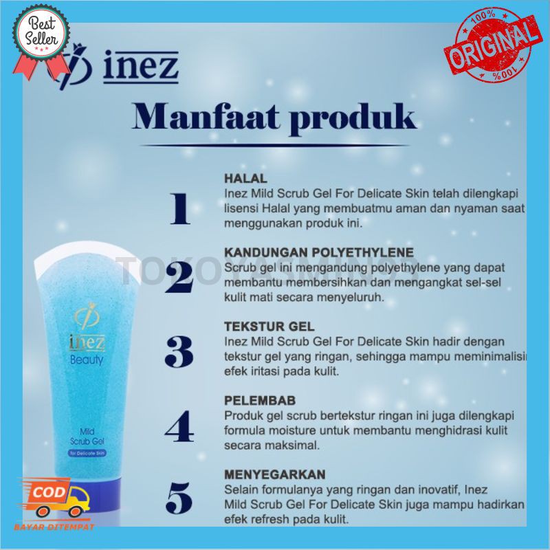 Inez Mild Scrub Gel for Delicate Skin Murah