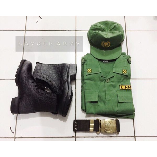 RPM Paket stelan linmas + topi + kopel + sepatu pdl