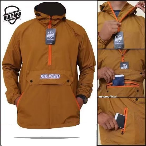 JAKET KANTONG DORAEMON HOODIE OUTDOOR CAGOULE MAT TASLAN ORIGINAL BULFARO