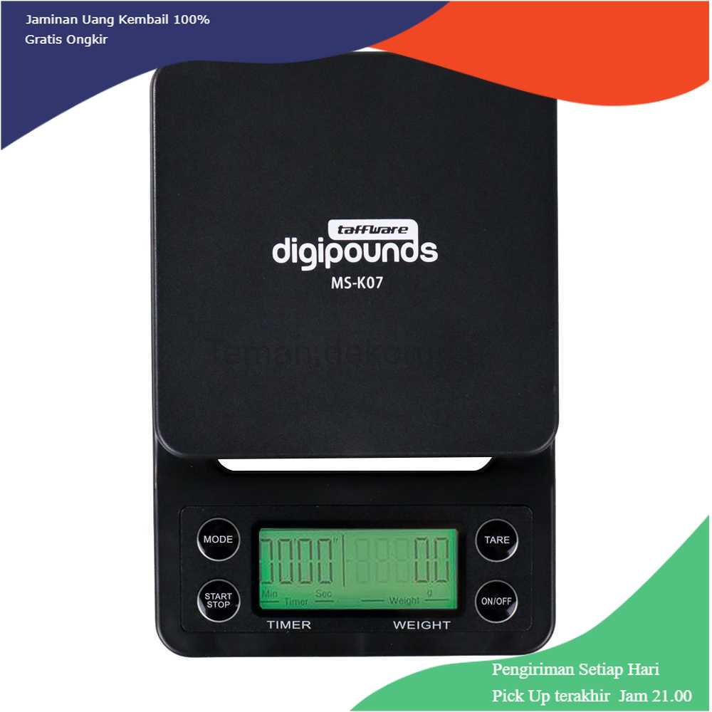 TD-AI04 Taffware Digipounds Timbangan Dapur 5kg 0.1g dengan Timer - MS-K07