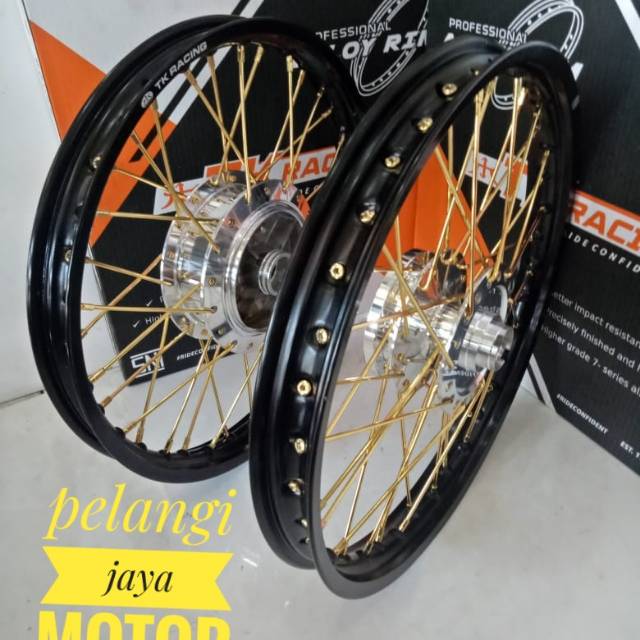 Sepaket Velg Tk Ring17 Ukuran 140 - 140 - Astrea grand/Supra lama  tromol set jari velg plus rakitan