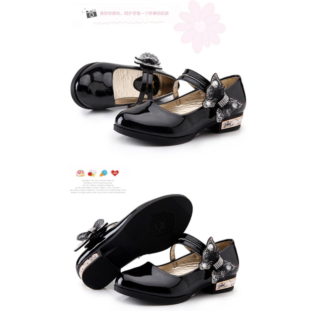 [Brandedbaby] 27-38 SEPATU PESTA ANAK PEREMPUAN / PARTY SHOES / SEPATU ANAK MERAH PINK HITAM