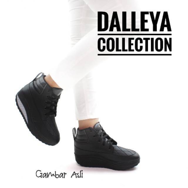 PROMO TERLARIS SEPATU WANITA KEREN SS  Lilyshoes DUNHILL - real pict sepatu Dalleya Boot hak wanita