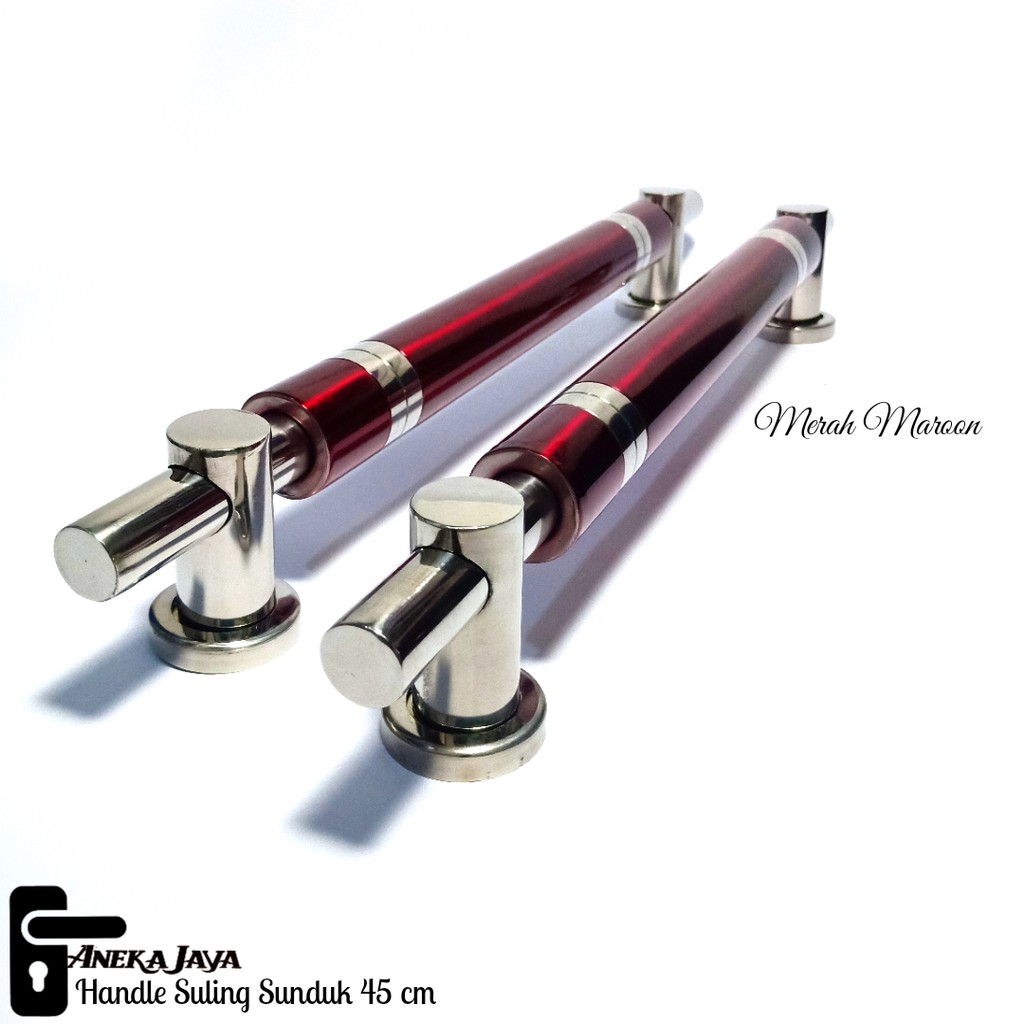 Handle Pintu Rumah / Tarikan Pintu Rumah / Gagang Pintu Rumah Stainless merah dan kuning emas