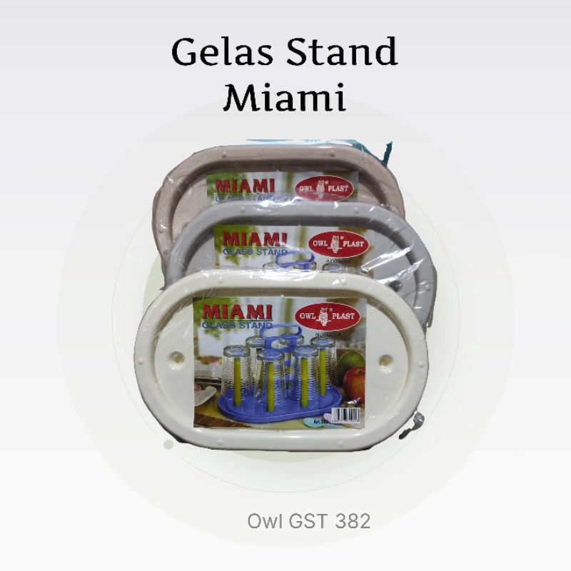STAND GELAS OWL/RAK GELAS/ TEMPAT GELAS/STAND GELAS MURAH/STAND GELAS MIAMI OWL GST 382