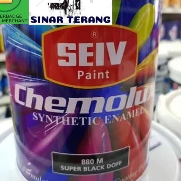 ❊ SEIV / Cat Besi/ Cat kayu Chemolux / PUTIH /HITAM / DOFF ✵