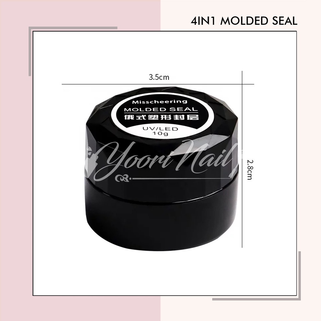 Molded seal 4in1 gel overlay nail repair gel molded seal 3d gel chrome