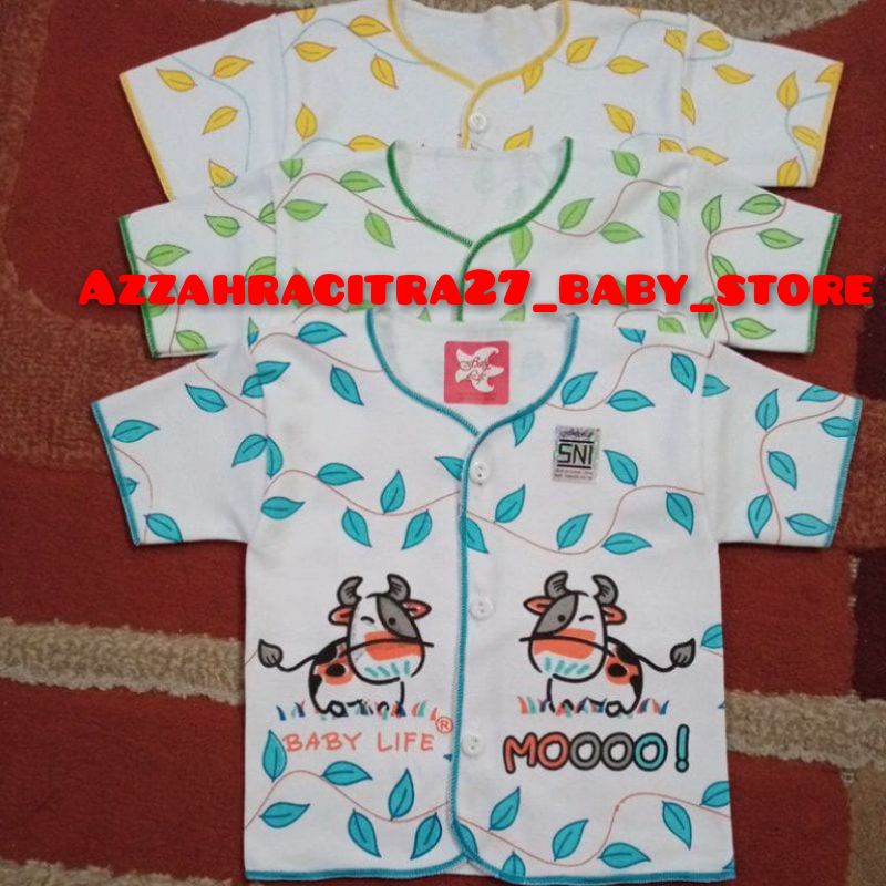 3PC BAJU BAYI BABYLIFE LENGAN PENDEK USIA NEWBORN BAHAN HALUS ,LEMBUT&amp;SNI