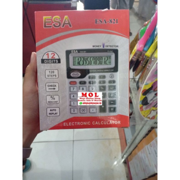 

Kalkulator ESA-821 Dengan money Detector - Kalkulator ESA 812 12 digit