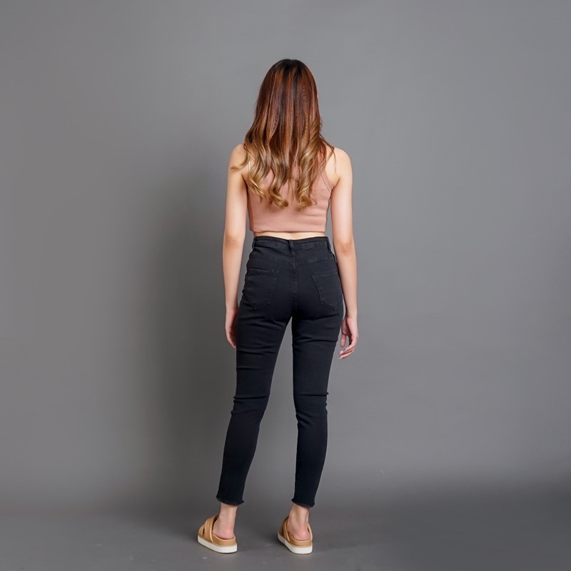 [LUXE.DLABEL]-C55 JEANS | Celana Panjang Wanita HighWaist Skinny Jeans Wanita Premium Import