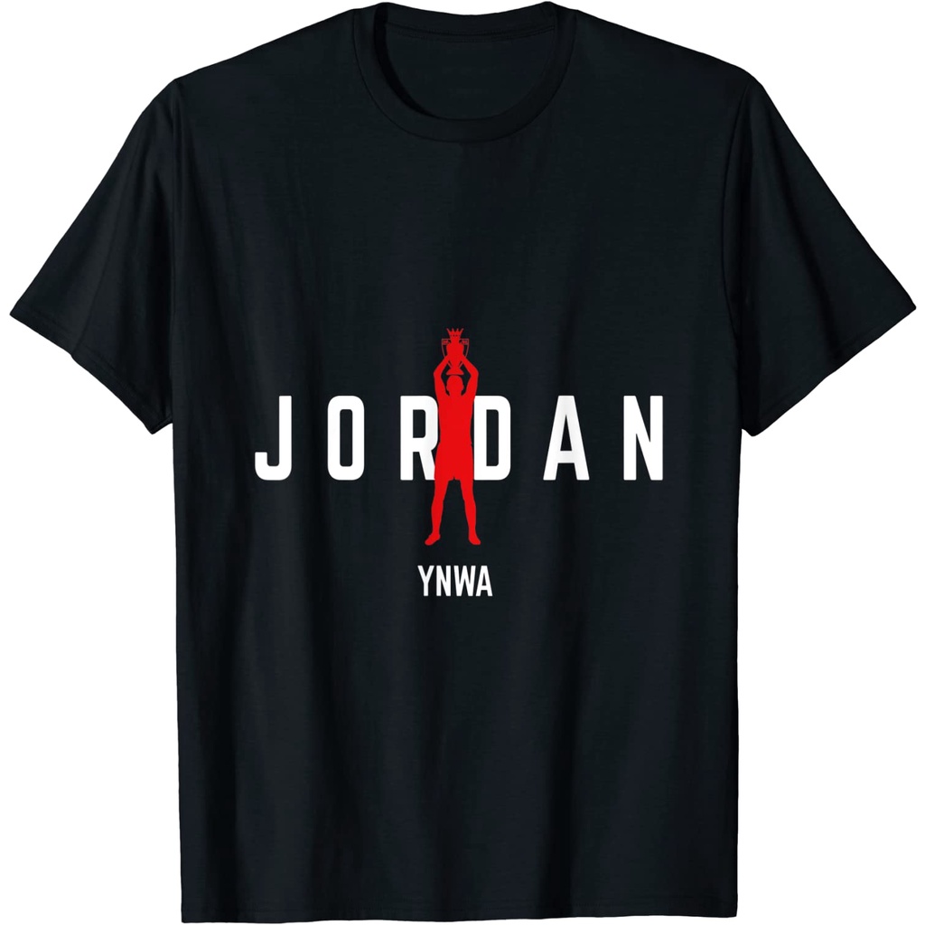 Baju Kaos Dewasa Jordan Henderson lifting Premier League trophy - YNWA T-Shirt