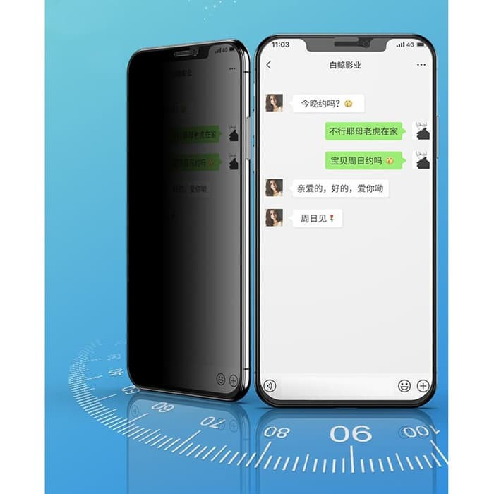 Anti SPY IPHONE 12 PRO MAX 6.7 Tempered Glass Privacy Anti Spy Anti Gores XN2