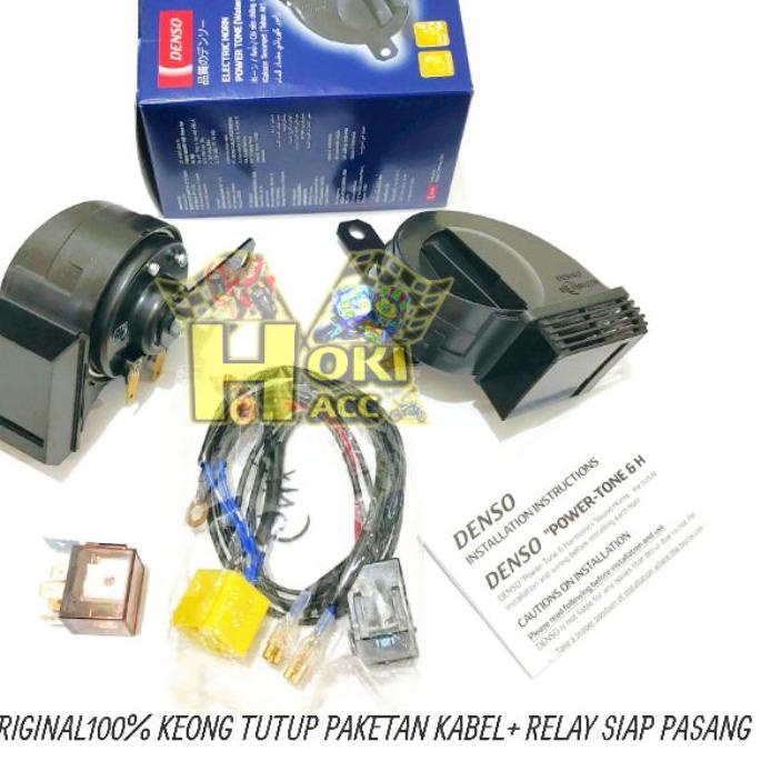 Promo - Kelakson Klakson Tlakson Denso Keong Motor Waterproof, Kondensor Denso,  Klakson Keong Klaks