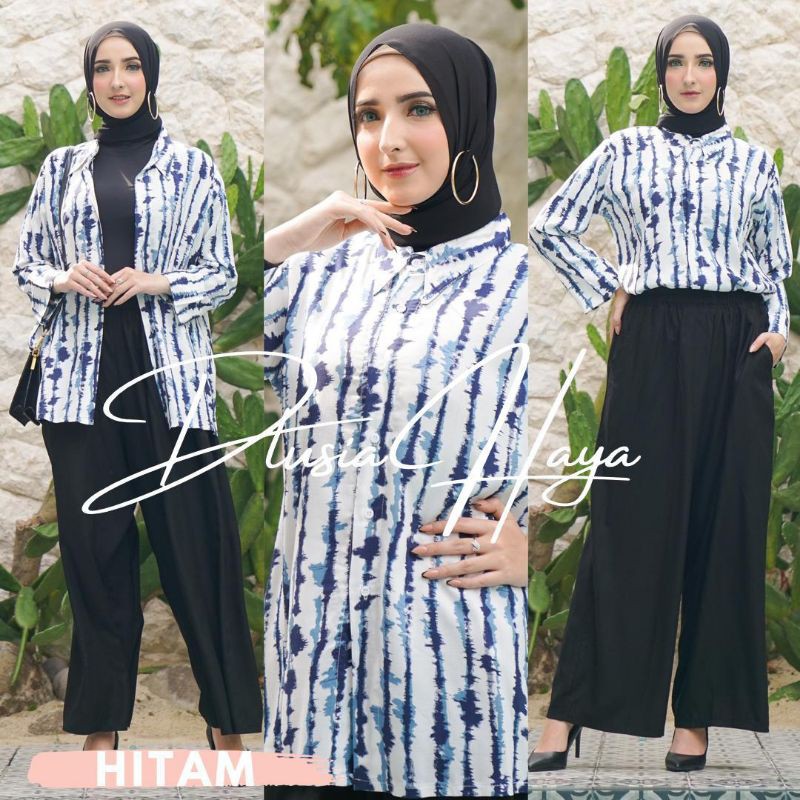 Daster arab DLUSIA HAYA One Set Kulot Rayon super