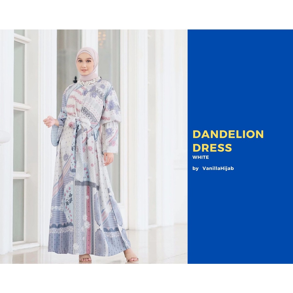 Dandelion Dress White Ukuran XXL by VanillaHijab
