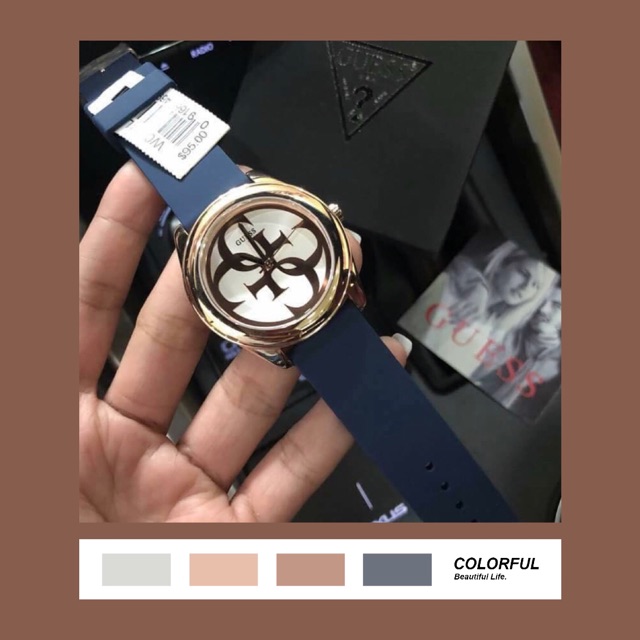 Jam Tangan Wanita Guess W0911L6 Original Rubber