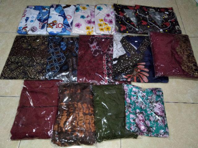 Hem Batik Kencana Hitam | Atasan Pria Batik Modern Batik Pria Motif New Sekar Warna Merah Pekalongan